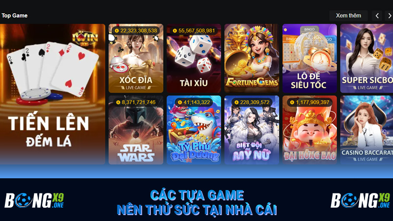 Các tựa game nên thử sức tại nhà cái