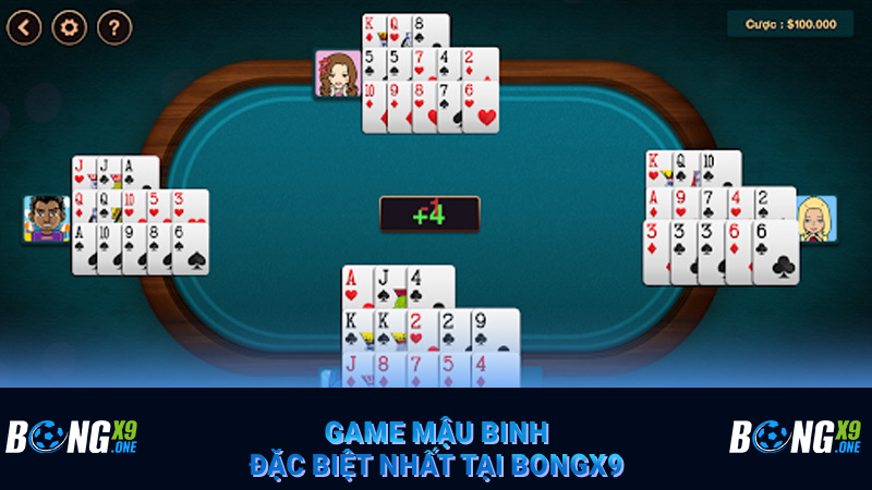 Game mậu binh đặc biệt nhất tại Bongx9