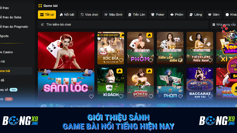 Giới thiệu sảnh game bài nổi tiếng hiện nay