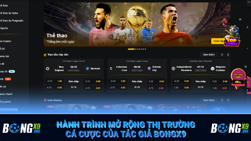Hành trình mở rộng thị trường cá cược của tác giả Bongx9