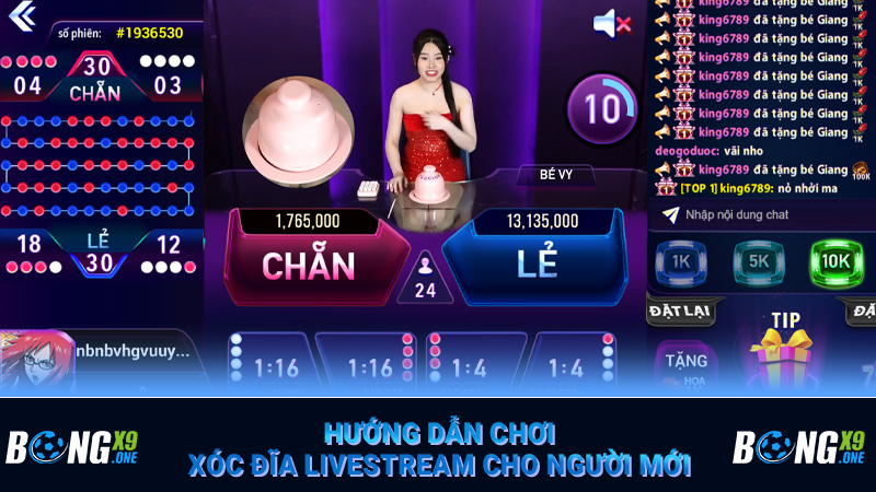 Hướng dẫn chơi Xóc Đĩa livestream cho người mới