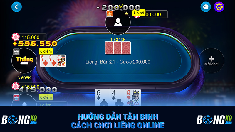 Hướng dẫn tân binh cách chơi liêng online