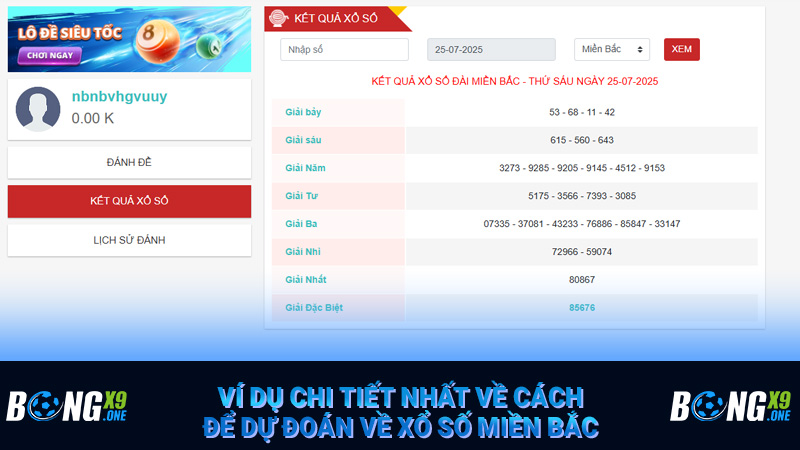 Ví dụ chi tiết nhất về cách để dự đoán về xổ số miền Bắc